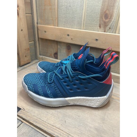 US8 Adidas Harden Vol2 Mens Shoe Primeknit AH2216 Blue Night Cyan Red Boost main image 4